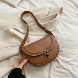 Saddle Small Crossbody Bags For Women  Trend Luxury Designer PU Leather Shoulder Bag Ladies Handbags And Purses