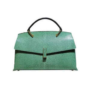 [sbrand] Pearl Fish Texture Shell Leather Handbag for Women Large Capacity Shoulder Crossbody Bag