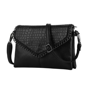 [sbrand] Alligator Texture Chain Envelope Clutch for Women Shoulder Crossbody Party Handbag
